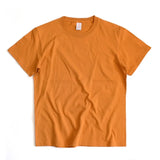 WIAOFELLAS  -  Urban 220g Japanese Cotton Thick T-shirt Unisex Heavy Summer Solid Color Seamless Woven Tops Round Neck Men Short Sleeve T-shirt