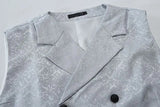 WIAOFELLAS  -  Autumn New Men's Casual Vest Slim and Fashionable Printed Versatile Button Splicing Business Vest