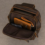WIAOFELLAS  -  Luxury Male Chest Bags Genuine Leather Crossbody Bag Men Sling Chest Pack for Men Chest Bag Leather casual men one shoulder bag