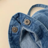 WIAOFELLAS  -  Personality washed denim bag men's new shoulder bag simple Joker Messenger bag fashion sports mobile phone bag