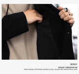 WIAOFELLAS  -  Japanese Corduroy Suit Jacket with Men's Patch Pocket Design Casual Retro French Light Mature Layered Jacket
