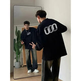 WIAOFELLAS  -  American Sweatshirt Black Round Neck Cotton Long-sleeved T-shirt Men's Inner Bottom Shirt Autumn and Winter Comfortable Pullover