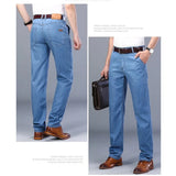 WIAOFELLAS  -  Plus Size 28-42 Men Jeans Spring Summer Autumn Fashion Casual Classic Straight Elastic Stretch Long Denim Pants Business Work