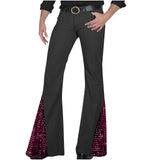 Wiaofellas  -  Men's Casual Vintage Spliced Chip Flared Pants