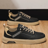 WIAOFELLAS  -  Leather-covered Non-slip Walking Casual Board Shoes All New Wear-resistant Flat Student Single Shoes Trend Four Seasons