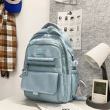 WIAOFELLAS  -  Nylon Backpack for Student Black Teenager Large Sweethearts Serviceable Travel Rucksack High Quality Unisex Laptop Knapsack