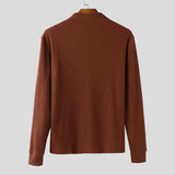 WIAOFELLAS  -  Men Sweater Solid Color V Neck Long Sleeve Knitted Male Pullovers Streetwear Spring Autumn Fashion Casual Sweaters S-5XL