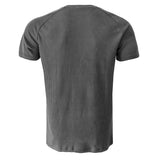 WIAOFELLAS  -  Summer European and American Men's Waffle Henry Shirt Mens Short Sleeve T-shirt