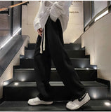 Wiaofellas  -  Winter Thickened Fleece Straight Leg Casual Pants Men's Trendy Lamb Velvet Versatile Cool Teenage Sports Fashion Trousers