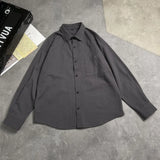 WIAOFELLAS  -  White Long Sve irt Youthful Sle Inner Wear for Men Spring Season Loose Fit Faionable Youth Japanese Sensation