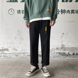 Wiaofellas Men Wide Leg Pants Casual Light Weight Joggers Trousers Streetwear Cold Feeling Comfortable Cargo Pants Streetwear Free Belt