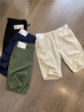 Wiaofellas  -  Casual Business Fashion Short Washed Cotton Men's Summer Shorts Straight Leg mid Waist Youthful Energy Style Trendy Fit