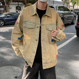 WIAOFELLAS  -  American street do old vintage denim men's and women's loose fashion jacket jacket JK