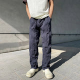 Wiaofellas  -  Mens Casual Pleated Straight Pants Genderless Summer New Arrival Fashion Personalized Solid Color Versatile Pants Unisex