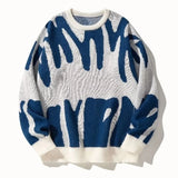 WIAOFELLAS  -  New European and American Style Velvet Thickened Printed Sweater Men in Autumn and Winter