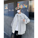 WIAOFELLAS  -  Collar Hoodie Men's Style American Retro Trendy Brand Casual Design Loose Jacket Jacket