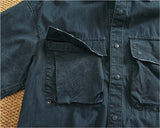 WIAOFELLAS  -  Summer high quality short sleeve overalls shirt men heavy washing old multi-pocket loose half sleeve