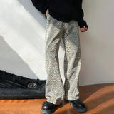 WIAOFELLAS  -  Mens Jeans Leopard Print Casual Pants Streetwear American Retro Personality Versatile Trousers Men'S Clothing Summer New