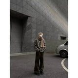 WIAOFELLAS  -  Sweaters Men Fleece Leopard Korean Thicken Warm Knitting Winter Loose Casual Long Sleeve Pullovers Streetwear