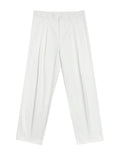 Wiaofellas  -  Elegant casual pants, loose straight leg pants, men's suit pants, formal pants, for daily wear, men's wear [excluding belt]