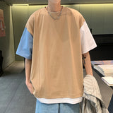 WIAOFELLAS  -  Shadowless wall ice crew-neck T-shirt Loose all decorative chain men's crew-neck T-shirt breathable