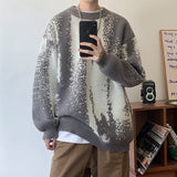 Wiaofellas  -  Winter Sweaters Men Warm Retro Knitted Pullovers Men Oversized Streetwear Loose Long Sleeved Sweaters Mens Jumper Clothes