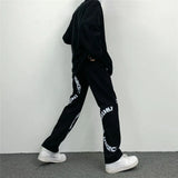 WIAOFELLAS  -  Men's Spring Autumn New Style Trendy Splicing Printed Pocket Fashion Versatile Loose Straight Tube Minimalist Casual Jeans