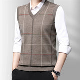 Wiaofellas  -  Men's Thickened Casual Sweater Tank Top Autumn and Winter Warm Men's Vest