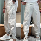 WIAOFELLAS  -  Mens Leggings Hook And Loop Fastener Thin Trousers Streetwear Breathable Versatile Jogging Casual Pants Men'S Clothing Spring