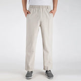 Wiaofellas  -  Loose Linen Cotton Casual Pants for Men Straight Leg High Waist Summer Comfortable Men's Loose Fit Trousers