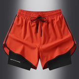 Wiaofellas  -  Men Running Shorts 2 In 1 Double-deck Sport Shorts Sportswear Gym Fitness Short Pants Training Jogging Bottom Men's Clothing