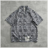 WIAOFELLAS  -  High street fashion shirt Men's Hawaiian short sleeve couple dress men's summer top Beach Cuban collar shirt