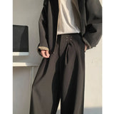 WIAOFELLAS  -  Black Suit Pants Men Society Mens Dress Pants Korean Loose Casual Wide Leg Pants Mens Office Formal Trousers Plus Size 5XL