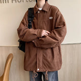 WIAOFELLAS  -  Vintage Jackets Men Japanese Style Shirring Coats Preppy Simply Chaquetas Teens All-match Autumn Clothes Handsome  Outwear