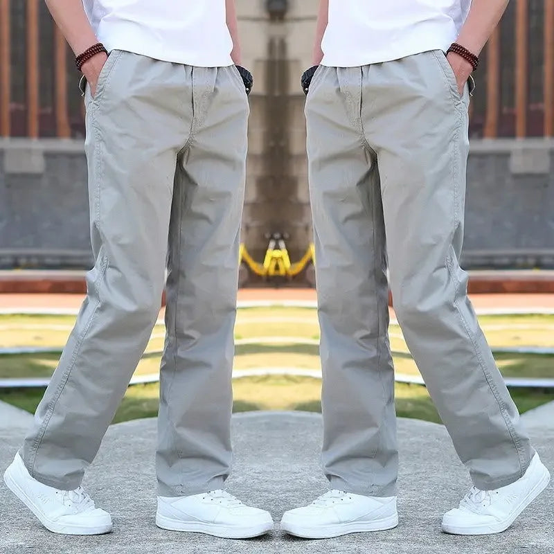 Wiaofellas  -  Cargo Pants for Men 6xl Wide Trousers Man Fishing Work Wear Straight Techwear Cheapest New in Aesthetic Casual Large Size Cotton