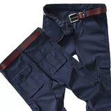 Wiaofellas  -  Cargo Pants for Men Outdoor Trousers Man Navy Hiking Summer Korean Vintage Luxury High Quality Clothing Big Size Regular Fit