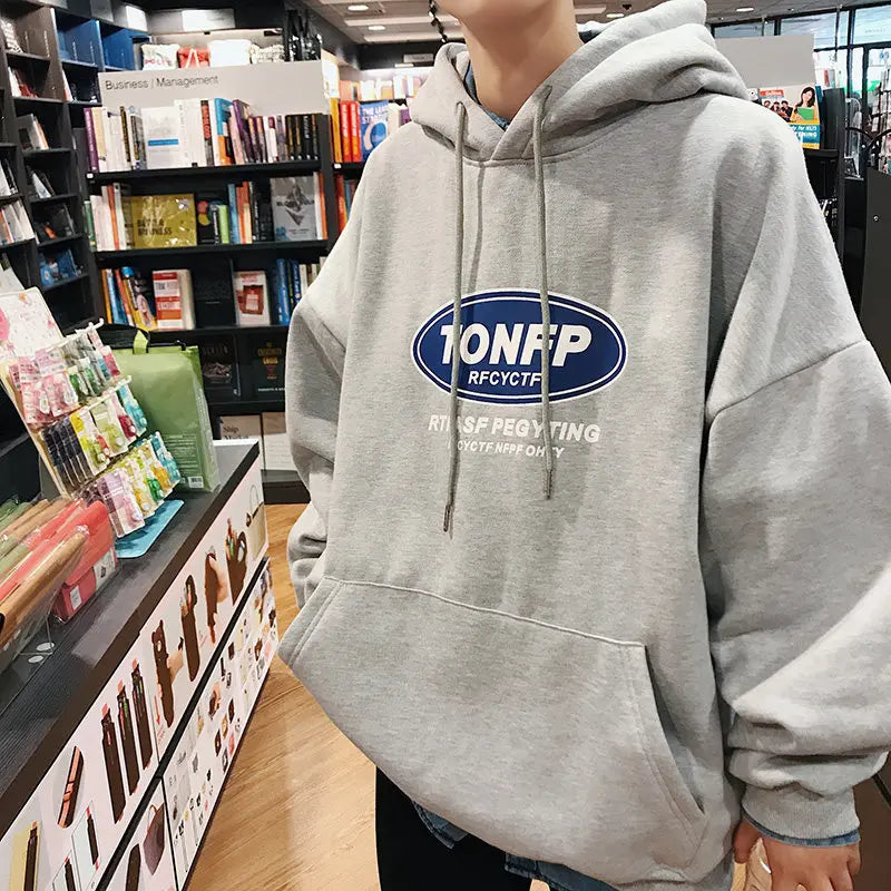 Wiaofellas  -  Hip Hop Loose Hooded Sweater Fall Hoodie Men's Sweater Casual Hoodie Oversized Hoodie  Anime Hoodie