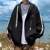 Wiaofellas  -  Male Clothes Hip Hop Oversize Zip Up Hoodies Mens Clothing Hooded Zip-up Kpop Sweatshirts Man Original Brands Harajuku Men's