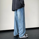 Wiaofellas  -  Men Jeans Wide Leg Denim Pants Loose Straight Men's Jeans Streetwear Skateboard Pants M-3XL Neutral  Hip Hop Casual Trousers