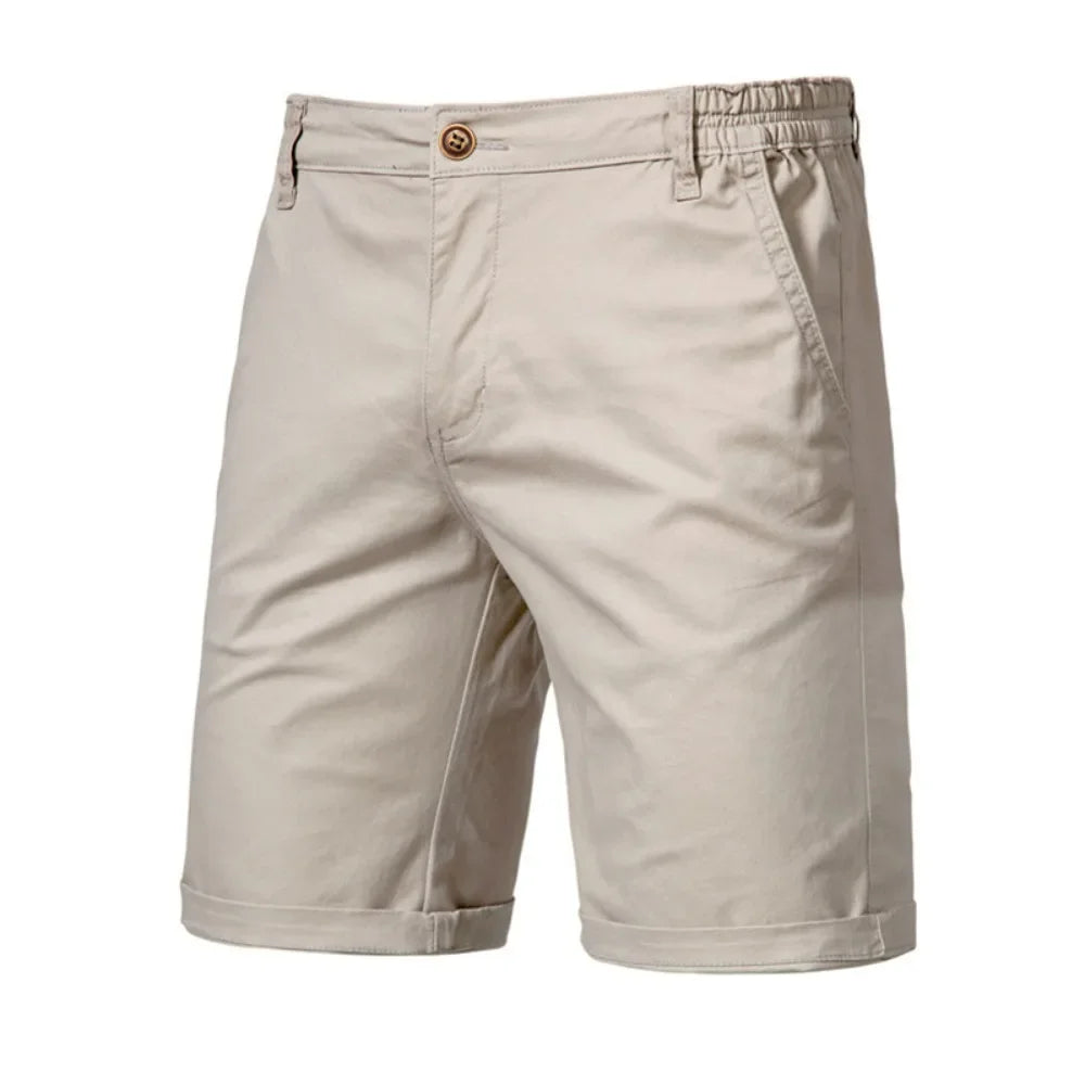 Wiaofellas  -  Men's New Summer Casual Shorts Straight Slim Five-quarter Pants Large Size Solid Color Sports Shorts