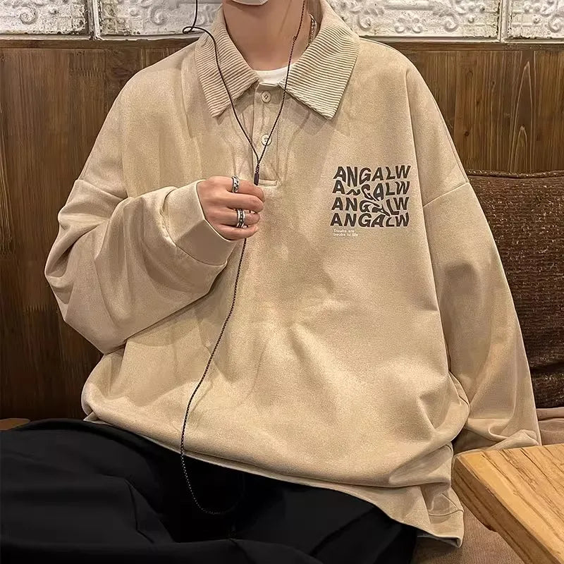 Wiaofellas   -  New Hoodie Sweatshirt For Men Letters Printed Sweatshirt Vintage Streetwear Hip Hop Pullover Hoodies Sweats Unisex Style