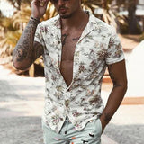 Wiaofellas  -  Plant Home Outgoing Summer Short sleeved Polo Shirt monotonous breathable polo shirt Men's clothing