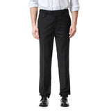 Wiaofellas  -  Plus-size Men's Business Casual Suit Pants Solid Color Adjustable Waist Straight Leg Suit Pants