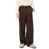 Wiaofellas  -  fall outfit New Korean Style Men's Suit Pants Soldi Color Casual Straight Droop Bottom Wide Leg Loose Simple Male Trousers