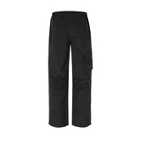 Wiaofellas Y2K Pleated Knee Nylon Side Zipper Pants for Men Vibe Style Baggy Solid Color Cargos Straight Streetwear Loose Oversize Trouser