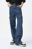 WIAOFELLAS  -  Men's Straight Cargo Jeans