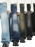WIAOFELLAS  -  Men's Cat's Whisker Wide Leg Jeans