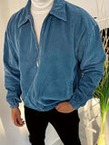 WIAOFELLAS  -  [Thick Corduroy College Style Jacket] Autumn and Winter Men's College Style Jacket in Corduroy, Versatile and Fashionable Top Suitable for Traveling, Parties, Shopping, Thick and Versatile with a Turned-up Coll