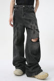 WIAOFELLAS  -  Distressed Jeans with Pockets