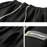 Wiaofellas Breasted Pants Men's Spring and Autumn Tide Brand Hip-hop Cashew Flower Stitching Straight Loose Wide-leg Drape Mens Sweatpants